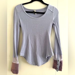Free People Sunnie Valley Thermal Top shirt Lavender